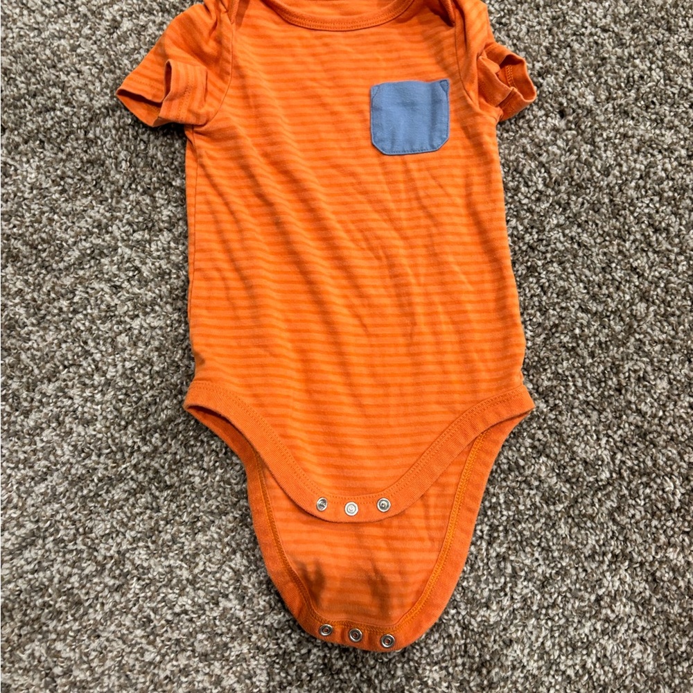 Cat & Jack Orange and Blue Bodysuit One Piece